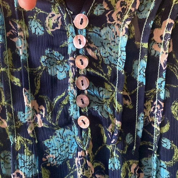 Free People Women’s  See it Through Blue Maxi Dress ( multiple Small / Large) - Picture 7 of 15